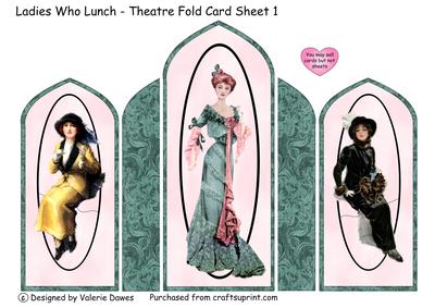 Ladies Who Lunch - Theatre Fold Card Sheet 1