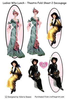Ladies Who Lunch - Sheet 2 Toppers
