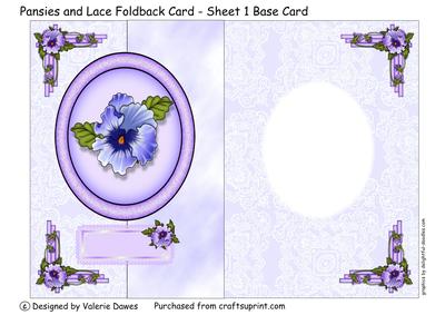 Pansies & Lace Foldback - Sheet 1 Base Card