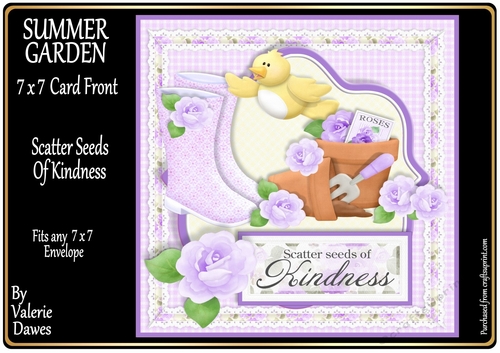 SUMMER GARDENS 7x7 CARD FRONT - Scatter Seeds Of Kindness