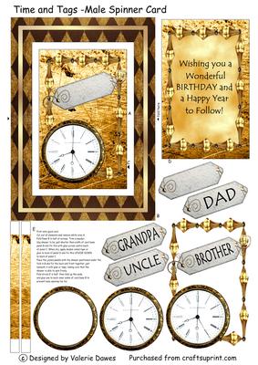Time and Tags - Male Spinner Card