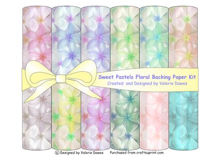 Sweet Pastels Floral Backing Paper Kit
