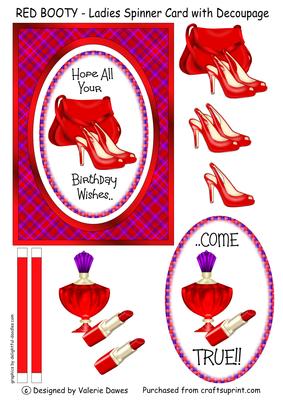 Red Booty - Ladies Birthday Spinner Card