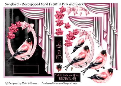 Songbird - Decoupaged Card Front