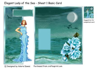 Elegant Lady of the Sea - Sheet 1 Basic Card