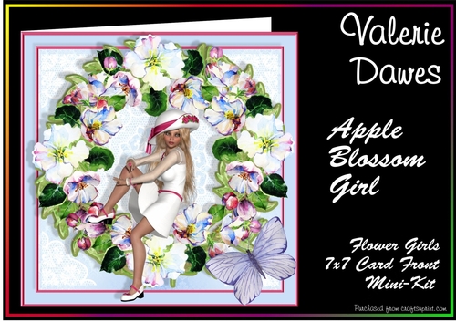 APPLE BLOSSOM GIRL - Flower Girls 7x7 Card Front