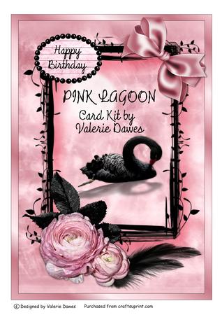 Pink Lagoon Card Kit for Birthday/anniversary