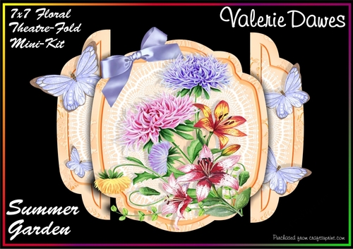 Floral Theatre-Fold 3D Card Kit - Summer Garden