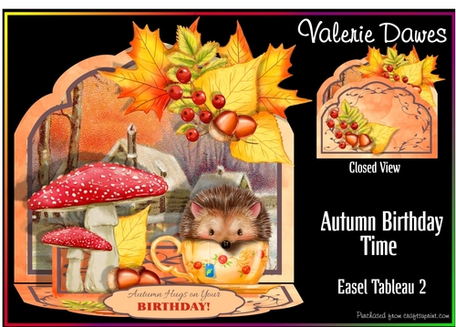 Easel Tableau 2 - Autumn Birthday Time