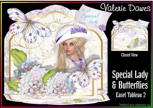 Easel Tableau 2 - Special Lady & Butterflies
