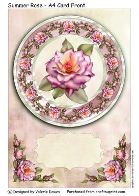 Summer Rose - A4 Card Front