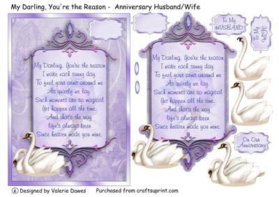 My Darling, You're the Reason - Anniversary/birthday