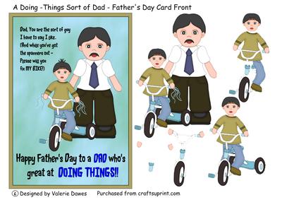 A 'doing-things' Sort of Dad - Father's Day Card Front
