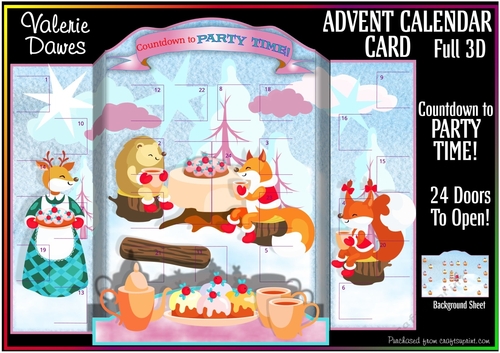 ADVENT CALENDAR CARD - Forest Tea Party