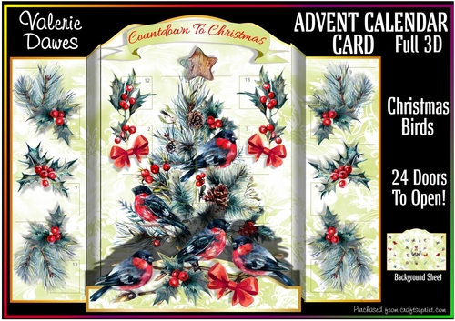 ADVENT CALENDAR CARD - Christmas Birds