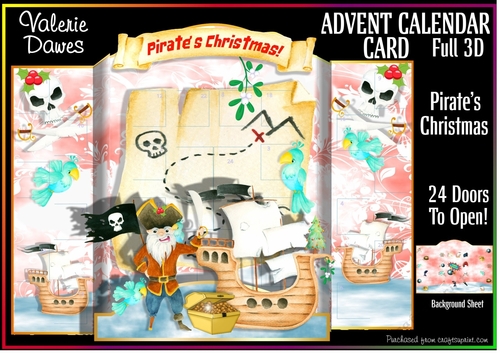 ADVENT CALENDAR CARD - Pirates Christmas