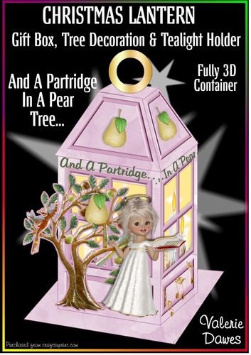 CHRISTMAS LANTERN - Gift, Box, Tree Decoration & Tea-light Holder - And A Partridge In A Pear Tree..