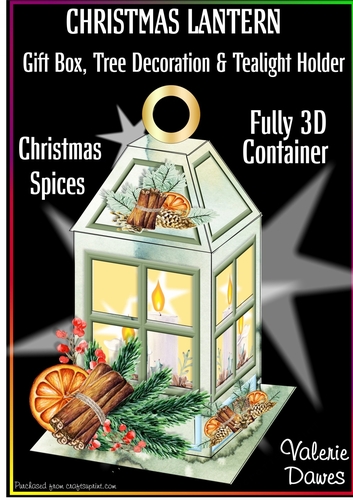 CHRISTMAS LANTERN - Gift, Box, Tree Decoration & Tea-light Holder - Christmas Spice