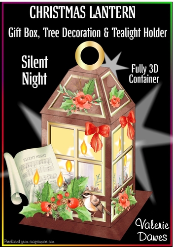 CHRISTMAS LANTERN - Gift, Box, Tree Decoration & Tea-light Holder - Silent Night