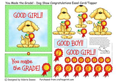 You Made the Grade! - Dog Show Congratulations Easel Card