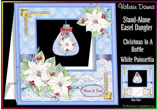 CHRISTMAS IN A BOTTLE - White Poinsettia