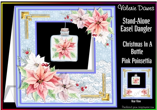 CHRISTMAS IN A BOTTLE - Pink Poinsettia