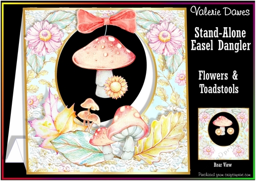 STAND-ALONE EASEL DANGLER - Flowers & toadstools