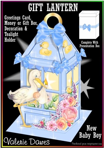GIFT LANTERN & PRESENTATION BOX KIT - New Baby Boy