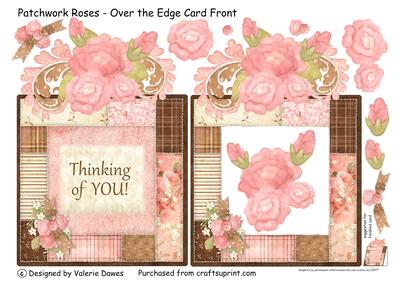 Patchwork Roses - Over the Edge Card Front