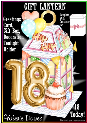 GIFT LANTERN & PRESENTATION BOX KIT - 18 Today! Pink Windows