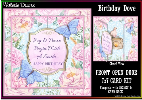 FRONT OPEN DOOR Kit - Birthday Dove