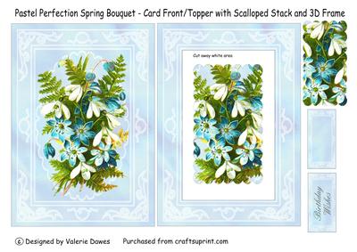 Pastel Perfection Spring Bouquet - Card Front/topper