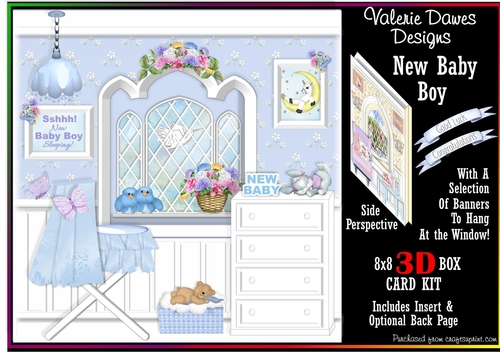 3D BOX CARD KIT - New Baby Boy