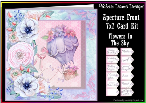 APERTURE FRONT 7x7 CARD KIT - Flowers In the Sky