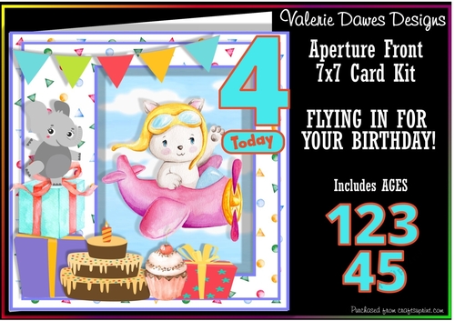 APERTURE FRONT 7x7 CARD KIT - Flying In For Your Birthday!