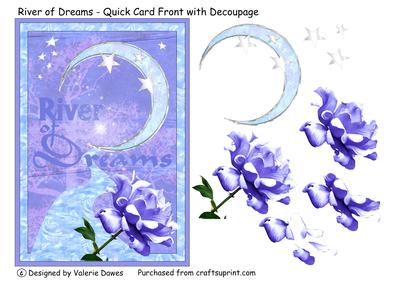 River of Dreams - Quick Card with Decoupage