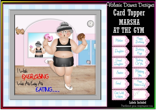 CARD TOPPER KIT - Marsha at the Gym