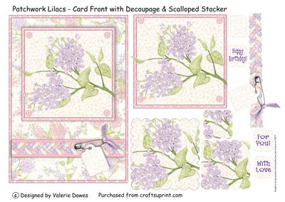 Patchwork Lilacs - with Decoupage & Scalloped Stacker