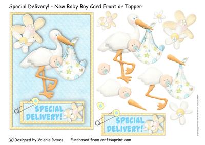 Special Delivery! - New Baby Boy Card Front