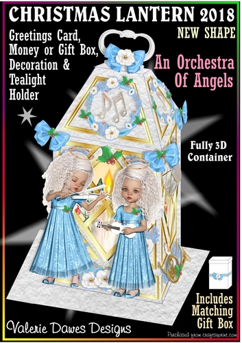 CHRISTMAS GIFT LANTERN CARD  - An Orchestra of Angels