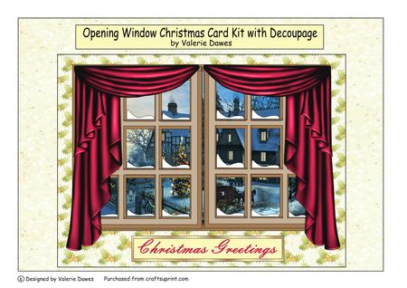 Christmas Opening Window Card Kit