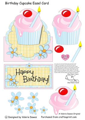 Birthday Cupcake Easel Card