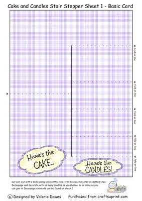 Cake and Candles Stepper Card Sheet 1