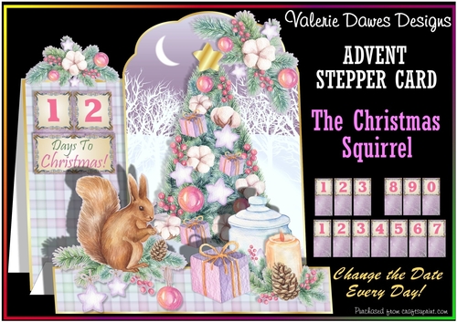 ADVENT STEPPER CARD - The Christmas Squirrel