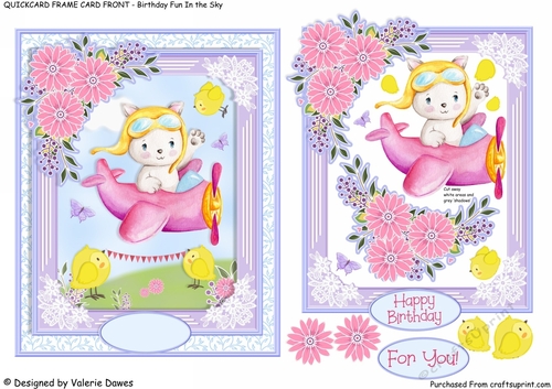 QUICK CARD FRAME CARD FRONT - Birthday Fun in the Sky