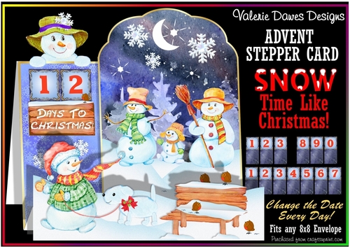 ADVENT STEPPER CARD - SNOW Time Like Christmas!
