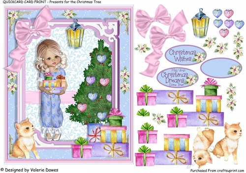 QUICK CARD FRAME CARD FRONT - Presents for the Christmas Tree