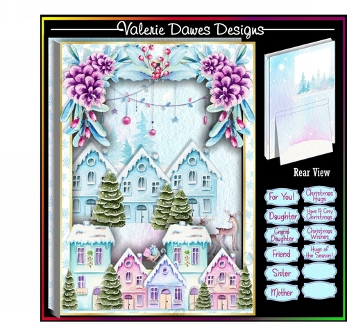 BOX CARD WITH STAND - Christmas Town