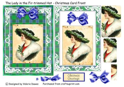 The Lady in the Fir-trimmed Hat - Christmas Card Front