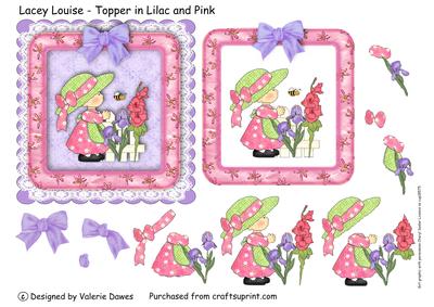 Lacy Louise - Topper in Lilac and Pink